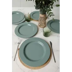 Yeşil Assos Servis Tabağı 28 Cm 6 Adet 326
