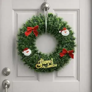 Yeşil Renkli Ağaç Asılı Noel Kapı Çelengi 40 cm