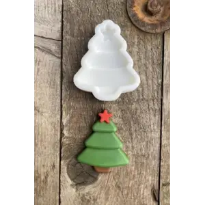 Yılbaşı Çam Ağacı Mum Kalıbı (Silikon)