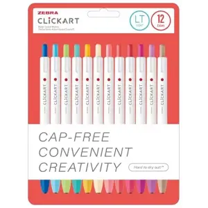 ZEBRA CLICKART MARKET PEN LT 12 LI SET