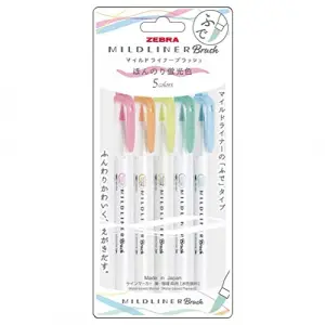 Zebra Mıldlıner Brush Pen 5C-N Set