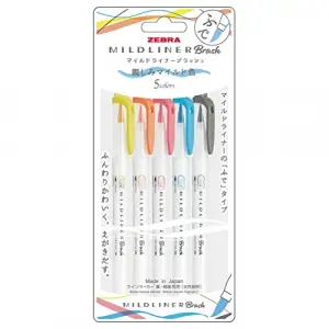 ZEBRA MILDLINER BRUSH PEN N-5C-N SET