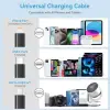 0260 Usb To Type-C Micro Usb Lightning Çoklu Şarj Kablosu Universal Makaralı 3ü 1 Arada