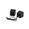 1+1 mini multimedya PC hoparlörü, AUX ve USB kablolu