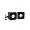 1+1 mini multimedya PC hoparlörü, AUX ve USB kablolu