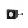 1+1 mini multimedya PC hoparlörü, AUX ve USB kablolu