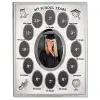 (1, Silver) - 835080 My School Years Silver Plated 8x10 Multi Picture Frame