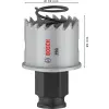 1 x Pro Sheet Metal Power Change Plus Delikli Testere (Paslanmaz Çelik Levhalar, Çelik Levhalar, Ø 32 mm, Profesyonel Aksesuar Döner Matkap/Sürücü)
