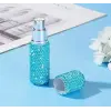 10 ml mavi mini doldurulabilir parfüm şişesi, elmas işlemeli