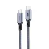 100W 5A USB3.2 Gen 2 20 Gbps 8K 60Hz Type-C Görüntü Şarj ve Data Kablosu 3 Metre