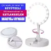 10X Büyüteçli USB LED Işıklı Çift Yönlü Katlanabilir Makyaj Aynası