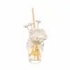 130 ml Ekru Çiçek Seramik Taş Bambu Çubuklu Black Vanilya Oda Kokusu