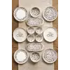 14 Parça 6 Kişilik Stackable Leopar Kahvaltı Seti