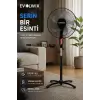16 inç Siyah Ayaklı Vantilatör