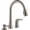 16970-Sssd-DST Single Handle Pull-Down Kitchen musluk with sıvı sabun dispenseri, paslanmaz by musluk