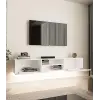 180 cm Beyaz, Işıklı TV Ünitesi