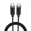 1m Usb-C To Usb-C Örgülü Şarj Kablosu - Siyah