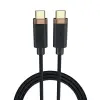 1m Usb-C To Usb-C Örgülü Şarj Kablosu - Siyah