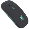 2, 4Ghz Bluetooth Wireless Kablosuz Sessiz Mouse Siyah Işıklı