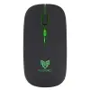 2, 4Ghz Bluetooth Wireless Kablosuz Sessiz Mouse Siyah Işıklı