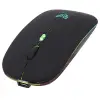 2, 4Ghz Bluetooth Wireless Kablosuz Sessiz Mouse Siyah Işıklı
