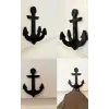 2 Adet Çapa Model Elbise Vestiyer Duvar Askısı, Duvar Dolap Kapı Askılığı, Sert Plastik Duvar Askısı, Sert Plastik, Siyah, 7.5x4.5x10.5 cm,ikili