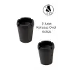 2 Adet Kokusuz Oval Plastik Küllük MIT1131