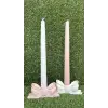 2 Adet Pürüzsüz Fiyonk Şamdan, Pembe