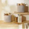 2li Bej Kırçıllı Pamuklu Halat Sepet Set 26 x 22 cm