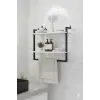 2li Duvara monte Banyo Rafları (Beyaz)