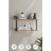 2li Duvara Monte Kitaplık, Raf (Çam)