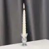 2li Ekru Burgulu Şamdan Mum Seti