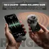 [2li Kablosuz Yaka Mikrofonu] iPhone/Android Telefonlar/Type-C Girişli PCler için Type-C/Lightning Giriş 8-10 Saat Pil Ömrü 20 Metreye Kadar Menzilli Tak Çalıştır Kablosuz Mikrofon (Siyah)