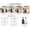 2li Siyah Beyaz Cam Sabunluk Seti, 500 ml, Bambu Standlı