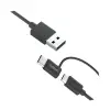 2si 1 Arada Type-C Micro USB Şarj ve Data Kablosu 1.2 Metre