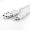 2.0 A USB-A & Micro-USB Data ve Şarj Kablosu, 50 Santimetre, Beyaz, 60140