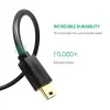 2.0 A USB-A & Mini-USB, Şarj ve Data Kablosu, 1.5 Metre, Siyah