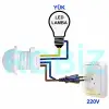 220V Pır Hareket Sensörlü 25 cm Kablolu LED Lamba