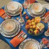 24 Parça 6 Kişilik Yemek Takımı Mavi