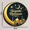 25-25 cm Hoş Geldin Ramazan Dekorlu Ahşap Kapı Süsü