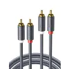 2RCA to 2RCA Ses Kablosu, 1 Metre, Antrasit