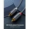 2RCA to 2RCA Ses Kablosu, 1 Metre, Antrasit