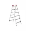 3+3 Basamaklı Galvanizli Katlanabilir Ev Merdiveni, Çift Çıkışlı