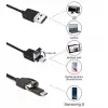 3 in 1 Endoskop Yılan Kamera, USB, Micro USB ve Type-C, 5M Sert Kablo