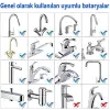 3 Kademeli Krom Musluk Başlığı, 360 Derece