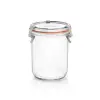 3 Klipsli Cam Kavanoz 580 ml (4 Adet)
