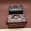 3lü Ahşap Deri Sandık Kutusu