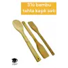 3lü Bambu Tahta Kaşık Seti