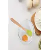 3lü Renkli Bambu Saplı, Silikon Uçlu Spatula Kaşık Seti
