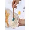 3lü Renkli Bambu Saplı, Silikon Uçlu Spatula Kaşık Seti